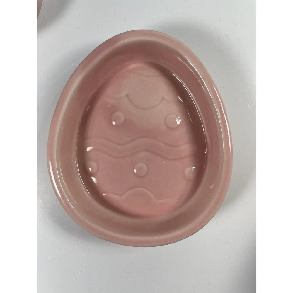 Set Of 4 Spring Colored Easter Egg Ramekins Approx Size 4.5